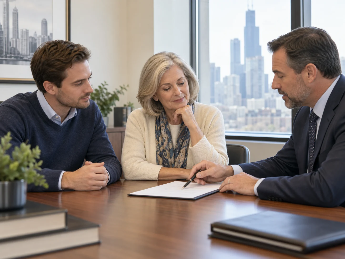 Klient wybierający zaufanego pełnomocnika przy wsparciu prawnym